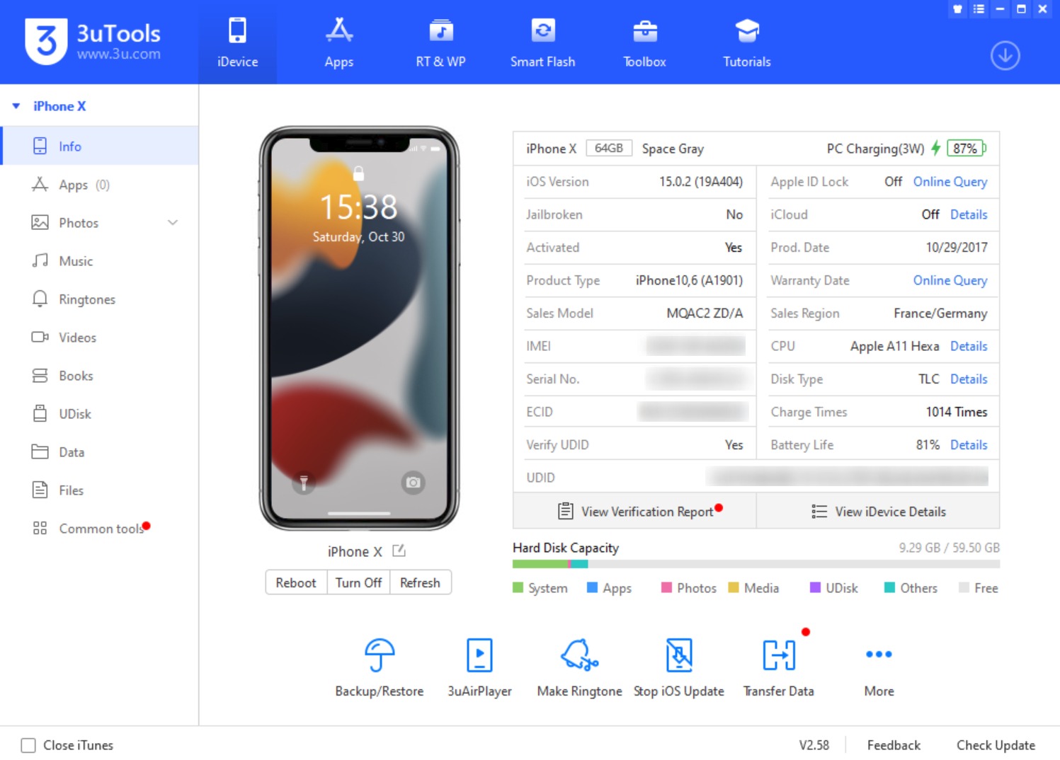 Descargar 3uTools Gratis Ultima Versión Screenshot